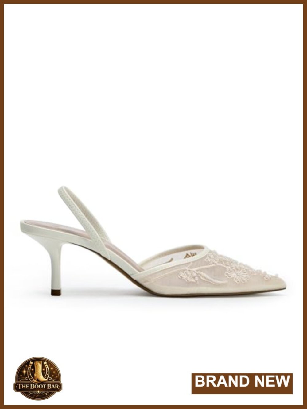 Crochet Slingback Heels for Women, Pointed Toe Hollow Out Lace Knit High Heels,